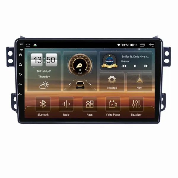 Navigatie dedicata cu Android Suzuki Splash 2008 - 2015, 4GB RAM, Radio GPS Dual Zone, Display HD QLED 9" Touchscreen, Internet Wi-Fi si slot SIM 4G, Bluetooth, MirrorLink, USB