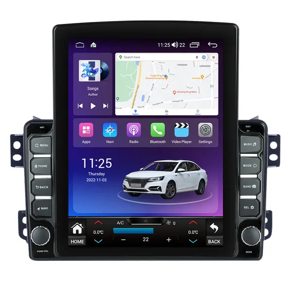Navigatie dedicata cu Android Suzuki Splash 2008 - 2015, 4GB RAM, Radio GPS Dual Zone, Touchscreen IPS 9.7" HD tip Tesla, Internet Wi-Fi si slot SIM 4G, Bluetooth, MirrorLink, USB