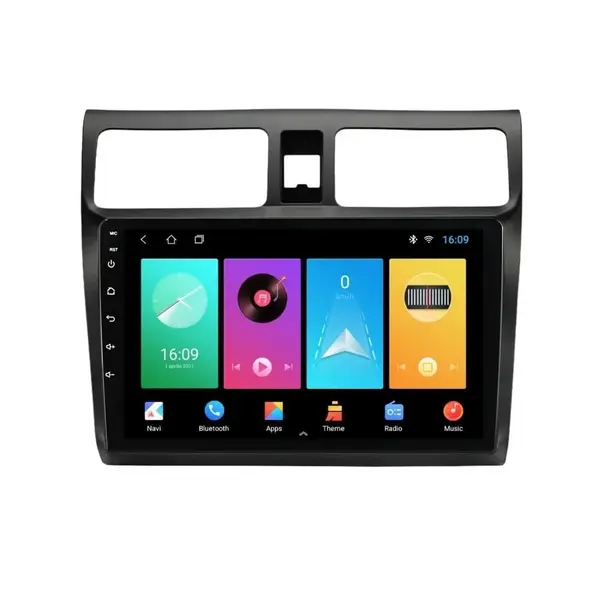 Navigatie dedicata cu Android Suzuki Swift III 2005 - 2010, 2GB RAM, Radio GPS Dual Zone, Display HD IPS 10" Touchscreen, Internet Wi-Fi, Bluetooth, MirrorLink, USB