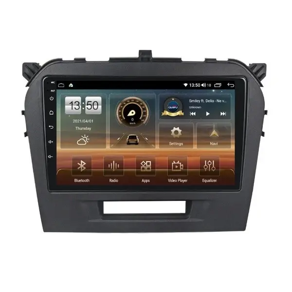 Navigatie dedicata cu Android Suzuki Vitara dupa 2015, 4GB RAM, Radio GPS Dual Zone, Display HD QLED 9" Touchscreen, Internet Wi-Fi si slot SIM 4G, Bluetooth, MirrorLink, USB
