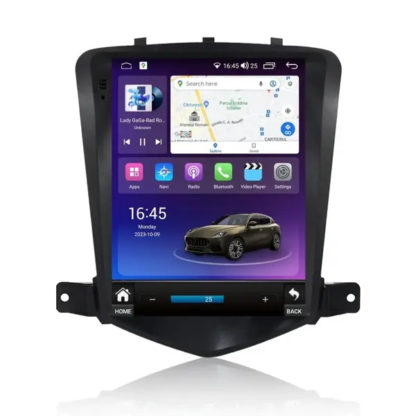 Navigatie dedicata cu Android tip tesla Chevrolet Cruze 2008 - 2013, 8GB RAM, Radio GPS Dual Zone, Touchscreen IPS 9.7" HD, Internet Wi-Fi si slot SIM 4G, Bluetooth, MirrorLink, USB