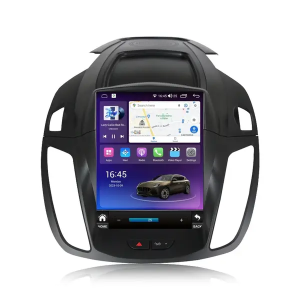 Navigatie dedicata cu Android tip tesla Ford C-Max II / Grand C-Max 2010 - 2019, 8GB RAM, Radio GPS Dual Zone, Touchscreen IPS 9.7" HD, Internet Wi-Fi si slot SIM 4G, Bluetooth, MirrorLink, USB