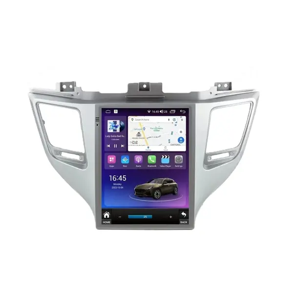 Navigatie dedicata cu Android tip tesla Hyundai Tucson 2015 - 2018, 8GB RAM, Radio GPS Dual Zone, Touchscreen IPS 9.7" HD, Internet Wi-Fi si slot SIM 4G, Bluetooth, MirrorLink, USB