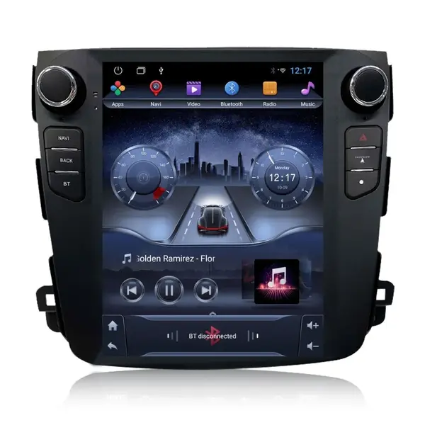 Navigatie dedicata cu Android tip tesla Mitsubishi Outlander II 2006 - 2012, 2GB RAM, Radio GPS Dual Zone, Touchscreen IPS 9.7" HD, Internet Wi-Fi, Bluetooth, MirrorLink, USB