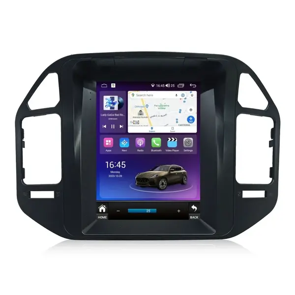 Navigatie dedicata cu Android tip tesla Mitsubishi Pajero III 2001 - 2006, 8GB RAM, Radio GPS Dual Zone, Touchscreen IPS 9.7" HD, Internet Wi-Fi si slot SIM 4G, Bluetooth, MirrorLink, USB