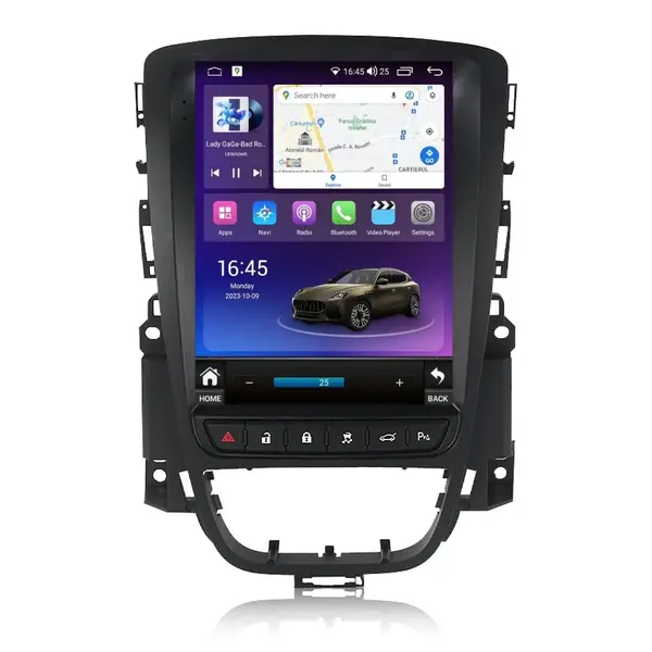 Navigatie dedicata cu Android tip tesla Opel Astra J 2009 - 2018, 4GB RAM, Radio GPS Dual Zone, Touchscreen IPS 9.7" HD, Internet Wi-Fi si slot SIM 4G, Bluetooth, MirrorLink, USB