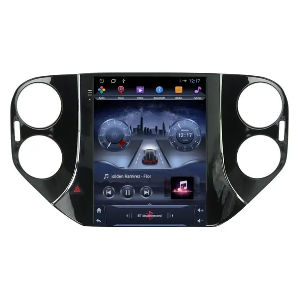 Navigatie dedicata cu Android tip tesla VW Tiguan I 2007 - 2012, 2GB RAM, Radio GPS Dual Zone, Touchscreen IPS 9.7" HD, Internet Wi-Fi, Bluetooth, MirrorLink, USB