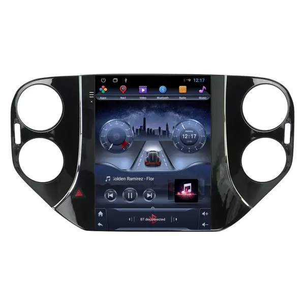 Navigatie dedicata cu Android tip tesla VW Tiguan I 2012 - 2018, 2GB RAM, Radio GPS Dual Zone, Touchscreen IPS 9.7" HD, Internet Wi-Fi, Bluetooth, MirrorLink, USB