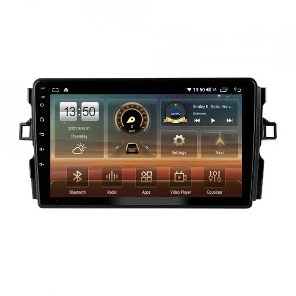 Navigatie dedicata cu Android Toyota Auris 2006 - 2012, 8GB RAM, Radio GPS Dual Zone, Display HD QLED 9" Touchscreen, Internet Wi-Fi si slot SIM 4G, Bluetooth, MirrorLink, USB