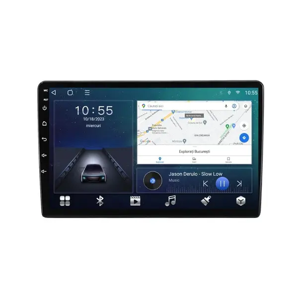 Navigatie dedicata cu Android Toyota Auris 2012 - 2015, 2GB RAM, Radio GPS Dual Zone, Display HD QLED 10" Touchscreen, Internet Wi-Fi si slot SIM 4G, Bluetooth, MirrorLink, USB