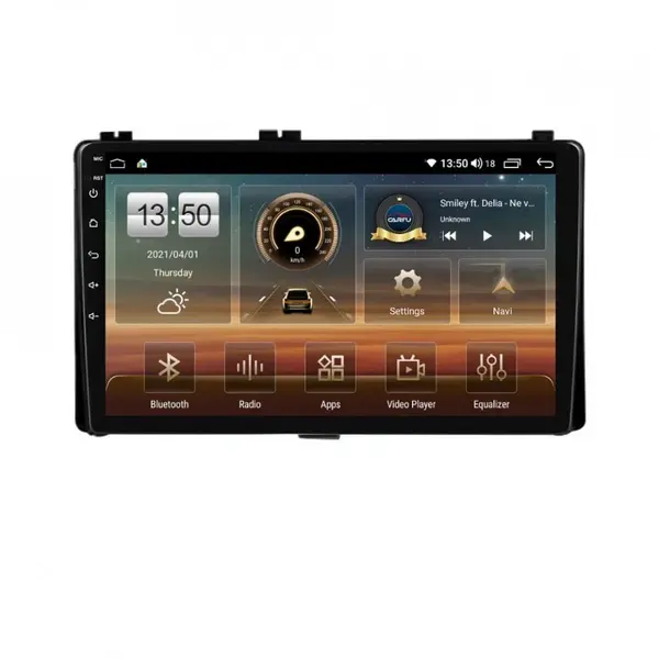 Navigatie dedicata cu Android Toyota Auris 2015 - 2019, 6GB RAM, Radio GPS Dual Zone, Display HD QLED 9" Touchscreen, Internet Wi-Fi si slot SIM 4G, Bluetooth, MirrorLink, USB