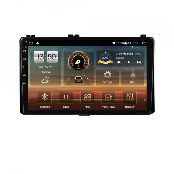 Navigatie dedicata cu Android Toyota Auris 2015 - 2019, 8GB RAM, Radio GPS Dual Zone, Display HD QLED 9" Touchscreen, Internet Wi-Fi si slot SIM 4G, Bluetooth, MirrorLink, USB