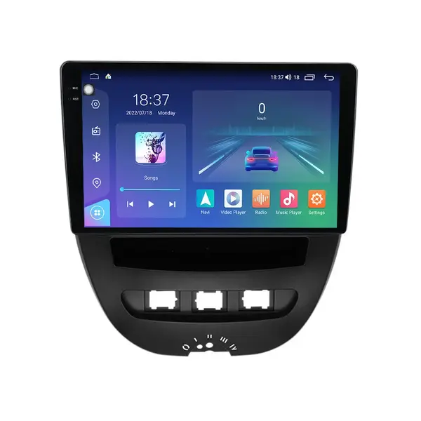 Navigatie dedicata cu Android Toyota Aygo 2005 - 2014, 8GB RAM, Radio GPS Dual Zone, Display 2K QLED 10.36" Touchscreen, Internet Wi-Fi si slot SIM 4G, Bluetooth, MirrorLink, USB