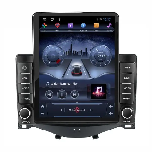 Navigatie dedicata cu Android Toyota Aygo 2014 - 2022, 2GB RAM, Radio GPS Dual Zone, Touchscreen IPS 9.7" HD tip Tesla, Internet Wi-Fi, Bluetooth, MirrorLink, USB
