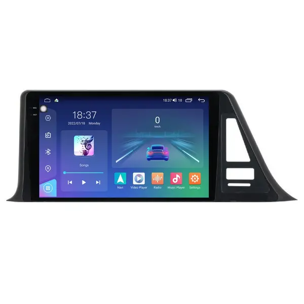 Navigatie dedicata cu Android Toyota C-HR dupa 2016, 4GB RAM, Radio GPS Dual Zone, Display 2K QLED 9.5" Touchscreen, Internet Wi-Fi si slot SIM 4G, Bluetooth, MirrorLink, USB