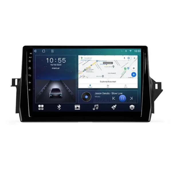 Navigatie dedicata cu Android Toyota Camry dupa 2021, 2GB RAM, Radio GPS Dual Zone, Display HD QLED 10" Touchscreen, Internet Wi-Fi si slot SIM 4G, Bluetooth, MirrorLink, USB