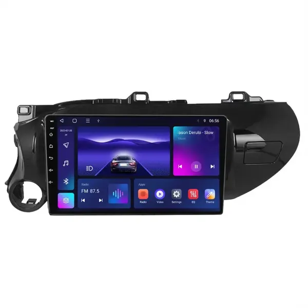 Navigatie dedicata cu Android Toyota Hilux VIII dupa 2015, 4GB RAM, Radio GPS Dual Zone, Display HD IPS 10" Touchscreen, Internet Wi-Fi, Bluetooth, MirrorLink, USB