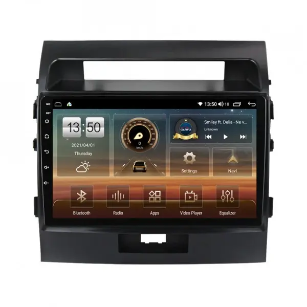 Navigatie dedicata cu Android Toyota Land Cruiser J200 2008 - 2015, 8GB RAM, Radio GPS Dual Zone, Display HD QLED 10" Touchscreen, Internet Wi-Fi si slot SIM 4G, Bluetooth, MirrorLink, USB