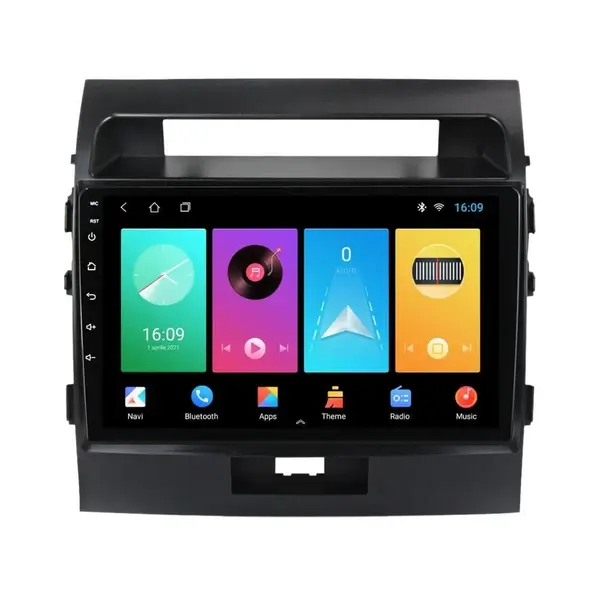 Navigatie dedicata cu Android Toyota Land Cruiser J200 2008 - 2015, 1GB RAM, Radio GPS Dual Zone, Display HD IPS 10" Touchscreen, Internet Wi-Fi, Bluetooth, MirrorLink, USB