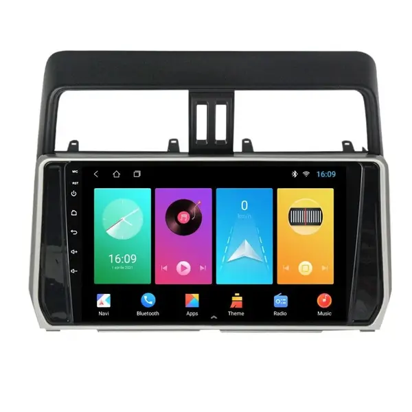 Navigatie dedicata cu Android Toyota Land Cruiser Prado J150 dupa 2017, 1GB RAM, Radio GPS Dual Zone, Display HD IPS 10" Touchscreen, Internet Wi-Fi, Bluetooth, MirrorLink, USB