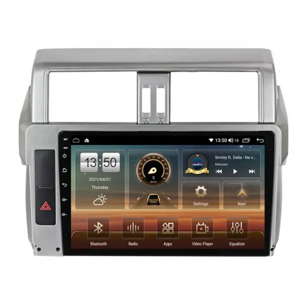 Navigatie dedicata cu Android Toyota Land Cruiser Prado J150 2013 - 2017, 8GB RAM, Radio GPS Dual Zone, Display HD QLED 10" Touchscreen, Internet Wi-Fi si slot SIM 4G, Bluetooth, MirrorLink, USB