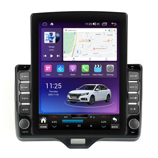 Navigatie dedicata cu Android Toyota Yaris P21 dupa 2020, 4GB RAM, Radio GPS Dual Zone, Touchscreen IPS 9.7" HD tip Tesla, Internet Wi-Fi si slot SIM 4G, Bluetooth, MirrorLink, USB
