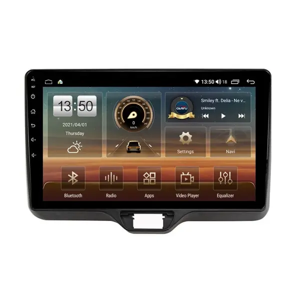 Navigatie dedicata cu Android Toyota Yaris P21 dupa 2020, 4GB RAM, Radio GPS Dual Zone, Display HD QLED 10" Touchscreen, Internet Wi-Fi si slot SIM 4G, Bluetooth, MirrorLink, USB