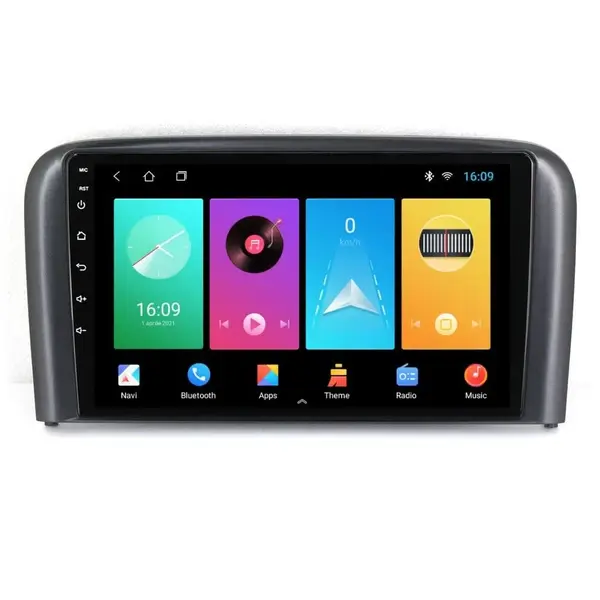 Navigatie dedicata cu Android Volvo S80 I 2004 - 2006, 1GB RAM, Radio GPS Dual Zone, Display HD IPS 9" Touchscreen, Internet Wi-Fi, Bluetooth, MirrorLink, USB