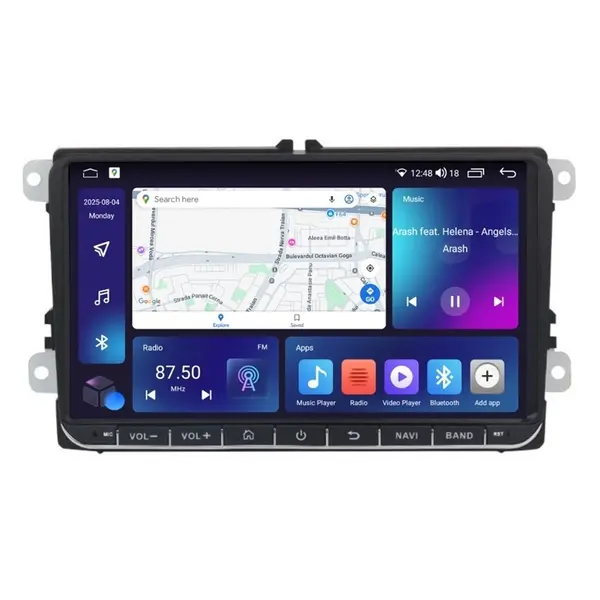 Navigatie dedicata cu Android VW Eos 2006 - 2015, 2GB RAM, Radio GPS Dual Zone, Display HD IPS 9" Touchscreen, Internet Wi-Fi si slot SIM 4G, Bluetooth, MirrorLink, USB