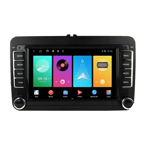 Navigatie dedicata cu Android VW Golf Plus 2004 - 2014, 1GB RAM, Radio GPS Dual Zone, Display HD IPS 7" Touchscreen, Internet Wi-Fi, Bluetooth, MirrorLink, USB