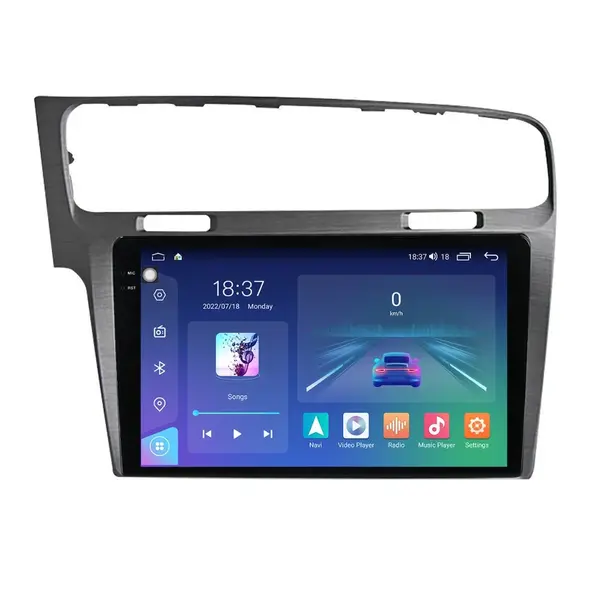 Navigatie dedicata cu Android VW Golf VII 2012 - 2019, argintiu, 8GB RAM, Radio GPS Dual Zone, Display 2K QLED 10.36" Touchscreen, Internet Wi-Fi si slot SIM 4G, Bluetooth, MirrorLink, USB