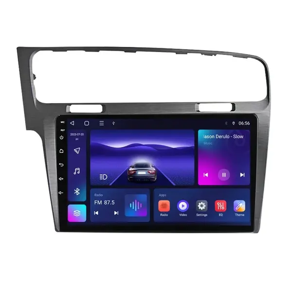 Navigatie dedicata cu Android VW Golf VII 2012 - 2019, argintiu, 4GB RAM, Radio GPS Dual Zone, Display HD IPS 10" Touchscreen, Internet Wi-Fi, Bluetooth, MirrorLink, USB