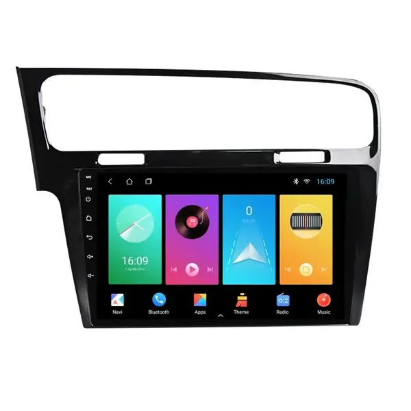 Navigatie dedicata cu Android VW Golf VII 2012 - 2019, negru, 1GB RAM, Radio GPS Dual Zone, Display HD IPS 10" Touchscreen, Internet Wi-Fi, Bluetooth, MirrorLink, USB