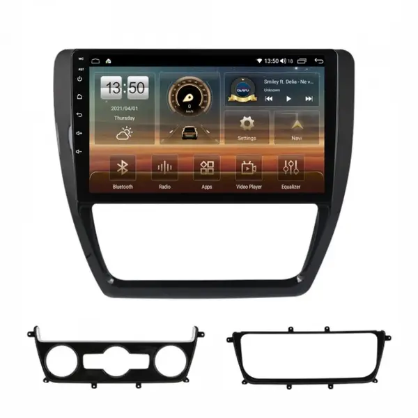 Navigatie dedicata cu Android VW Jetta IV 2011 - 2018, 6GB RAM, Radio GPS Dual Zone, Display HD QLED 10" Touchscreen, Internet Wi-Fi si slot SIM 4G, Bluetooth, MirrorLink, USB
