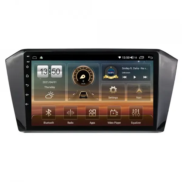 Navigatie dedicata cu Android VW Passat B8 dupa 2015, 6GB RAM, Radio GPS Dual Zone, Display HD QLED 10" Touchscreen, Internet Wi-Fi si slot SIM 4G, Bluetooth, MirrorLink, USB