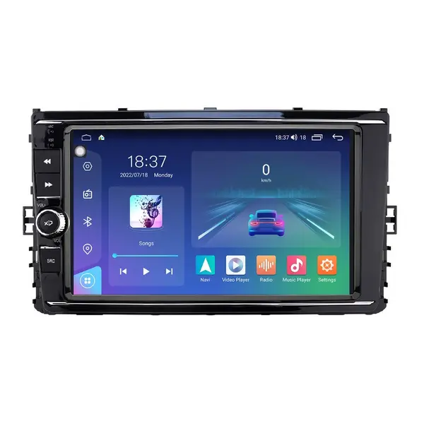 Navigatie dedicata cu Android VW Polo VI dupa 2017, 4GB RAM, Radio GPS Dual Zone, Display 2K QLED 9.5'' Touchscreen, Internet Wi-Fi si slot SIM 4G, Bluetooth, MirrorLink, USB