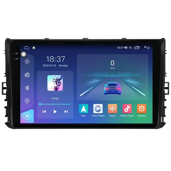 Navigatie dedicata cu Android VW Polo VI dupa 2017, 8GB RAM, Radio GPS Dual Zone, Display 2K QLED 9.5" Touchscreen, Internet Wi-Fi si slot SIM 4G, Bluetooth, MirrorLink, USB