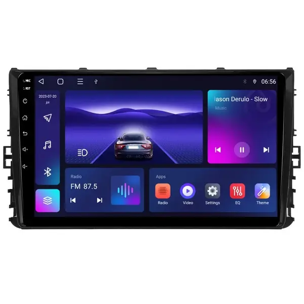 Navigatie dedicata cu Android VW T-Cross dupa 2018, 4GB RAM, Radio GPS Dual Zone, Display HD IPS 9" Touchscreen, Internet Wi-Fi, Bluetooth, MirrorLink, USB