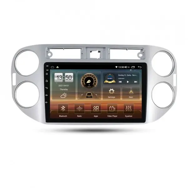 Navigatie dedicata cu Android VW Tiguan I 2007 - 2012, 6GB RAM, Radio GPS Dual Zone, Display HD QLED 9" Touchscreen, Internet Wi-Fi si slot SIM 4G, Bluetooth, MirrorLink, USB