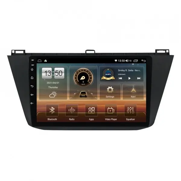 Navigatie dedicata cu Android VW Tiguan II dupa 2016, 6GB RAM, Radio GPS Dual Zone, Display HD QLED 10" Touchscreen, Internet Wi-Fi si slot SIM 4G, Bluetooth, MirrorLink, USB