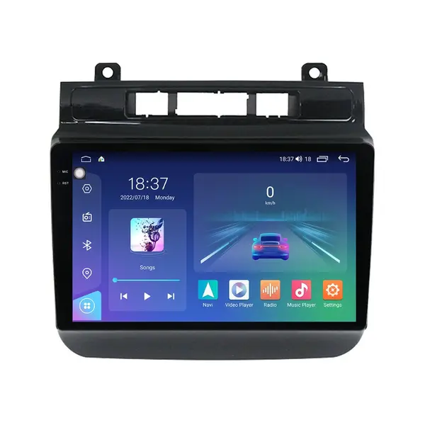 Navigatie dedicata cu Android VW Touareg 7P 2010 - 2018, 8GB RAM, Radio GPS Dual Zone, Display 2K QLED 9.5" Touchscreen, Internet Wi-Fi si slot SIM 4G, Bluetooth, MirrorLink, USB