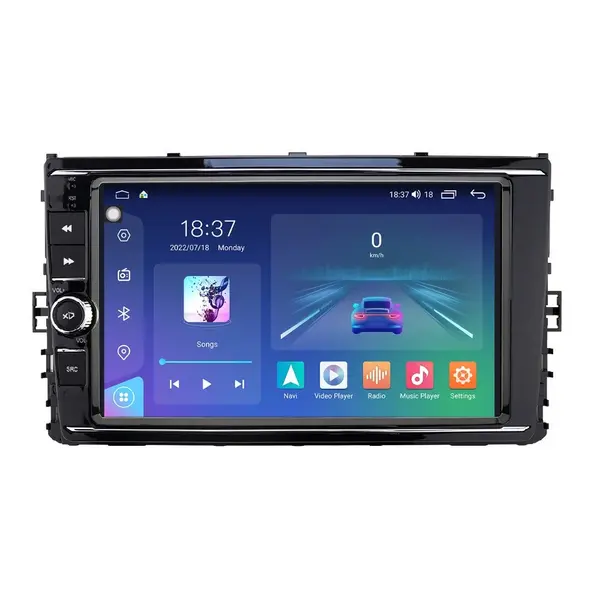 Navigatie dedicata cu Android VW Transporter / Caravelle dupa 2020, 8GB RAM, Radio GPS Dual Zone, Display 2K QLED 9.5'' Touchscreen, Internet Wi-Fi si slot SIM 4G, Bluetooth, MirrorLink, USB