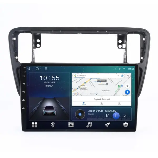 Navigatie dedicata cu Android VW UP 2011 - 2016, 2GB RAM, Radio GPS Dual Zone, Display HD QLED 9" Touchscreen, Internet Wi-Fi si slot SIM 4G, Bluetooth, MirrorLink, USB