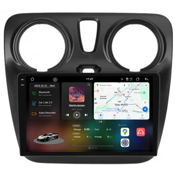Navigatie Dedicata Dacia Dokker (2010 - 2020), 2K, 12Gb Ram, 256Gb Stocare, Android Auto, Carplay