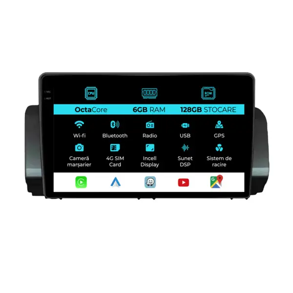 Navigatie Dedicata Dacia Jogger (2021 - 2023), 9 Inch, 6Gb Ram, 128Gb Stocare, Android Auto, Carplay