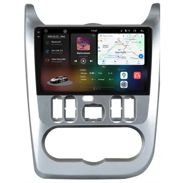 Navigatie Dedicata Dacia Logan Duster Sandero (2008-2013), 2K, 12Gb Ram, 256Gb Stocare, Carplay