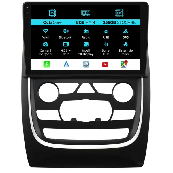 Navigatie Dedicata Dodge Durango (2014-2020), 2K, 8Gb Ram, 256Gb Stocare, Carplay