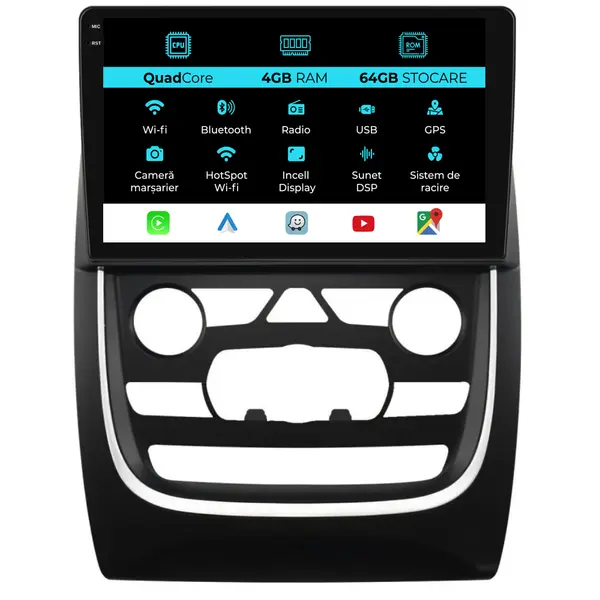 Navigatie Dedicata Dodge Durango (2014-2020),QuadCore, 9Inch, 4Gb Ram, 64Gb Stocare, Carplay