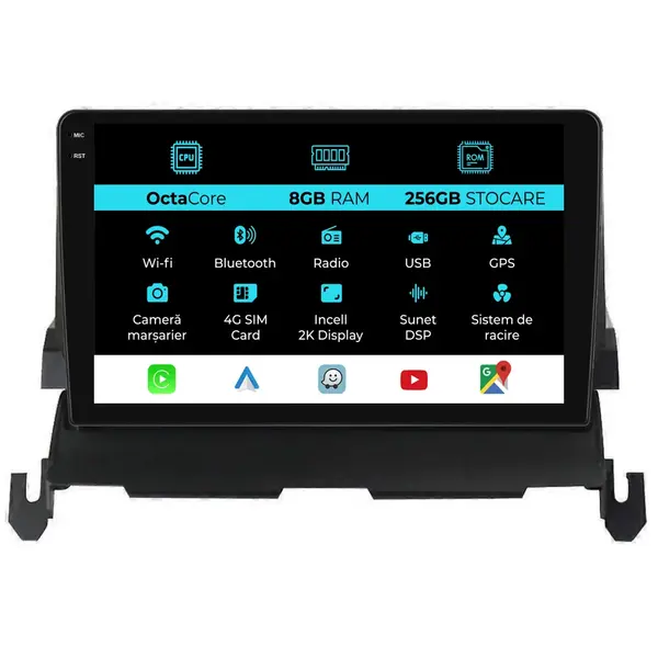 Navigatie Dedicata Dodge Journey (2009-2012), 2K, 8Gb Ram, 256Gb Stocare, Carplay