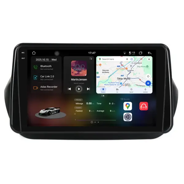 Navigatie Dedicata Fiat Fiorino Qubo (2008-2017), 2K, 12Gb Ram, 256Gb Stocare, Carplay